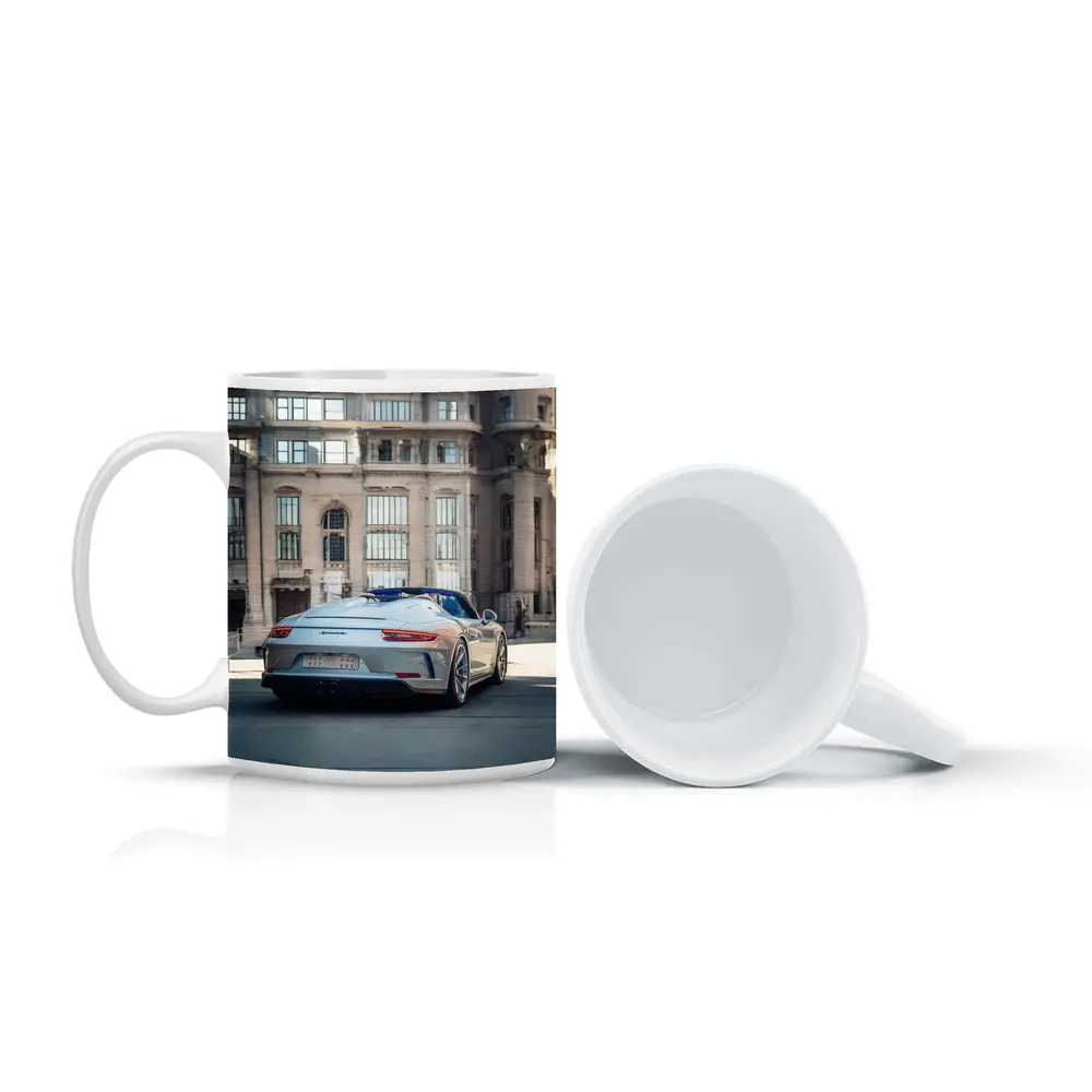 Porsche 911 Speedster Urban Architectural City Backdrop – Mugs