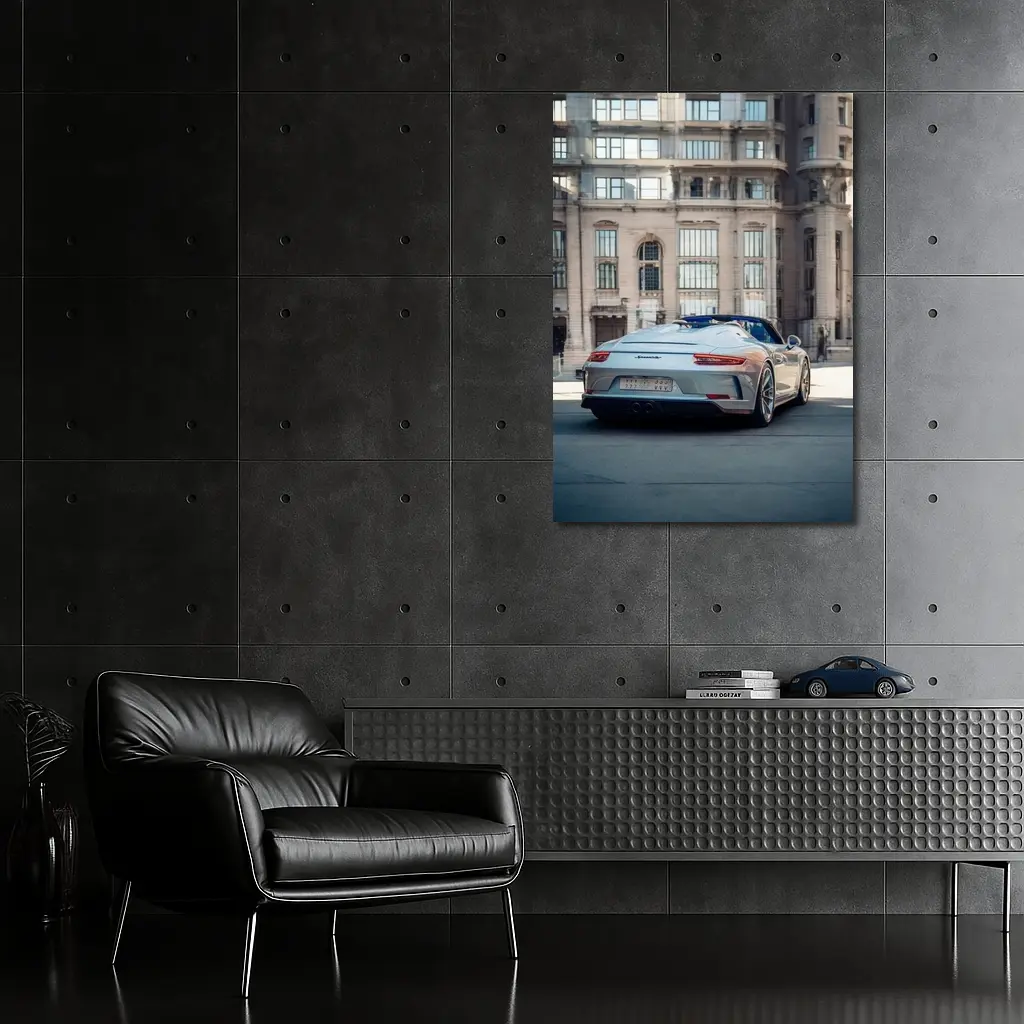 Porsche 911 Speedster Urban Architectural City Backdrop – Wall Art