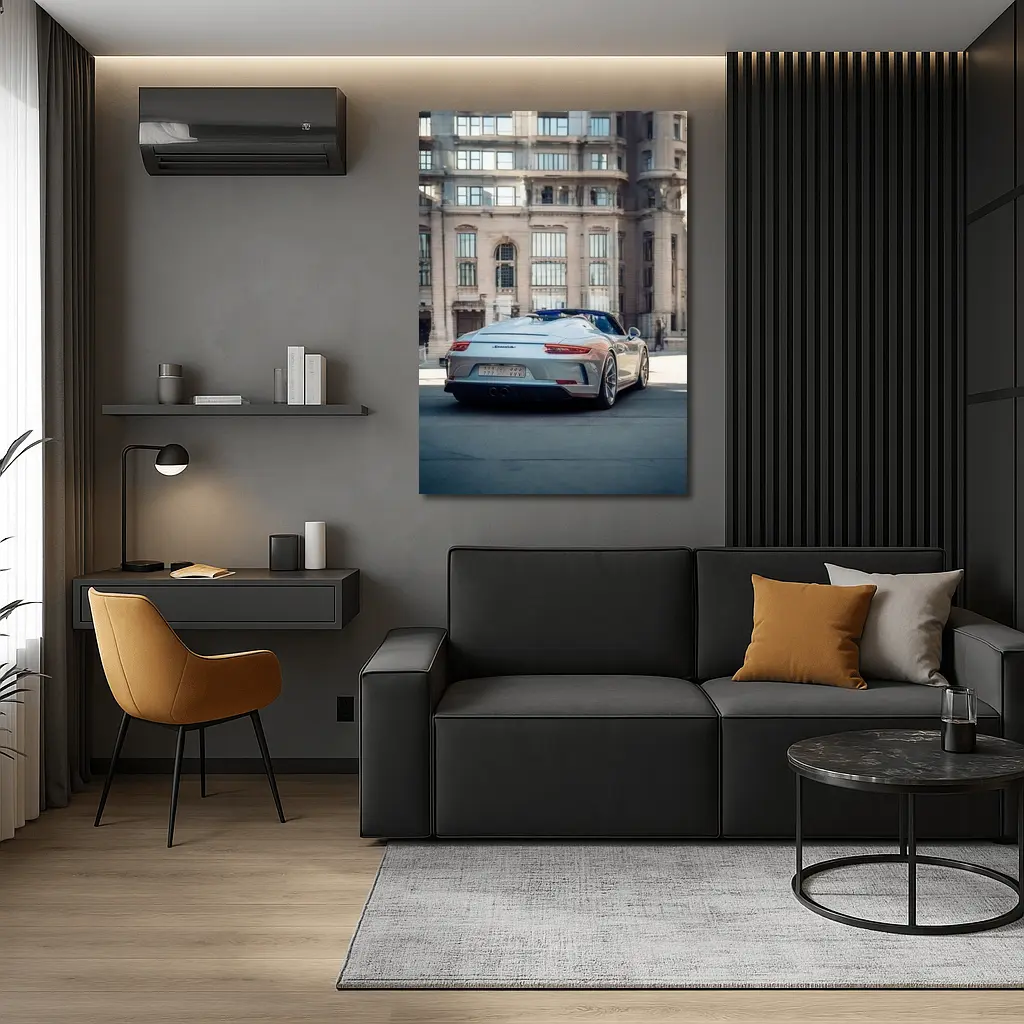 Porsche 911 Speedster Urban Architectural City Backdrop – Wall Art
