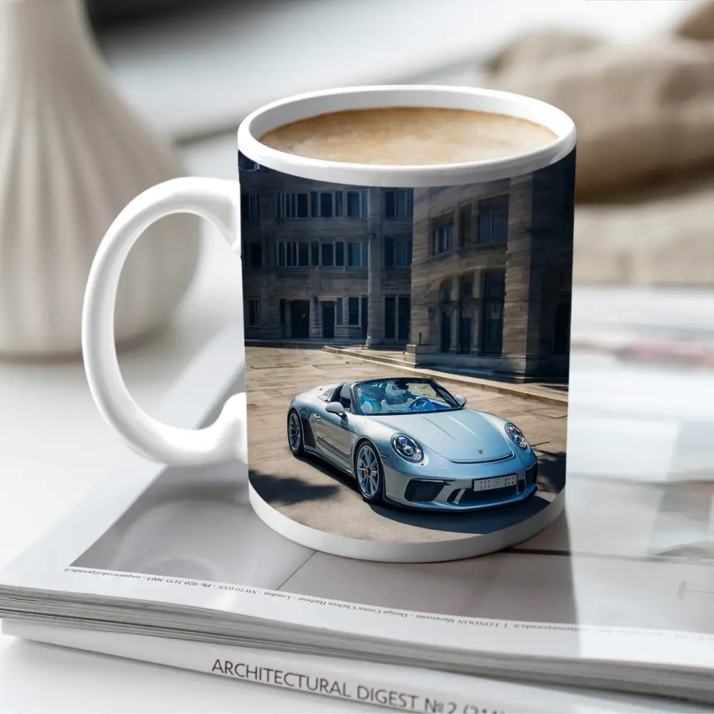 Porsche 911 Speedster Silver Urban Architecture – Mugs