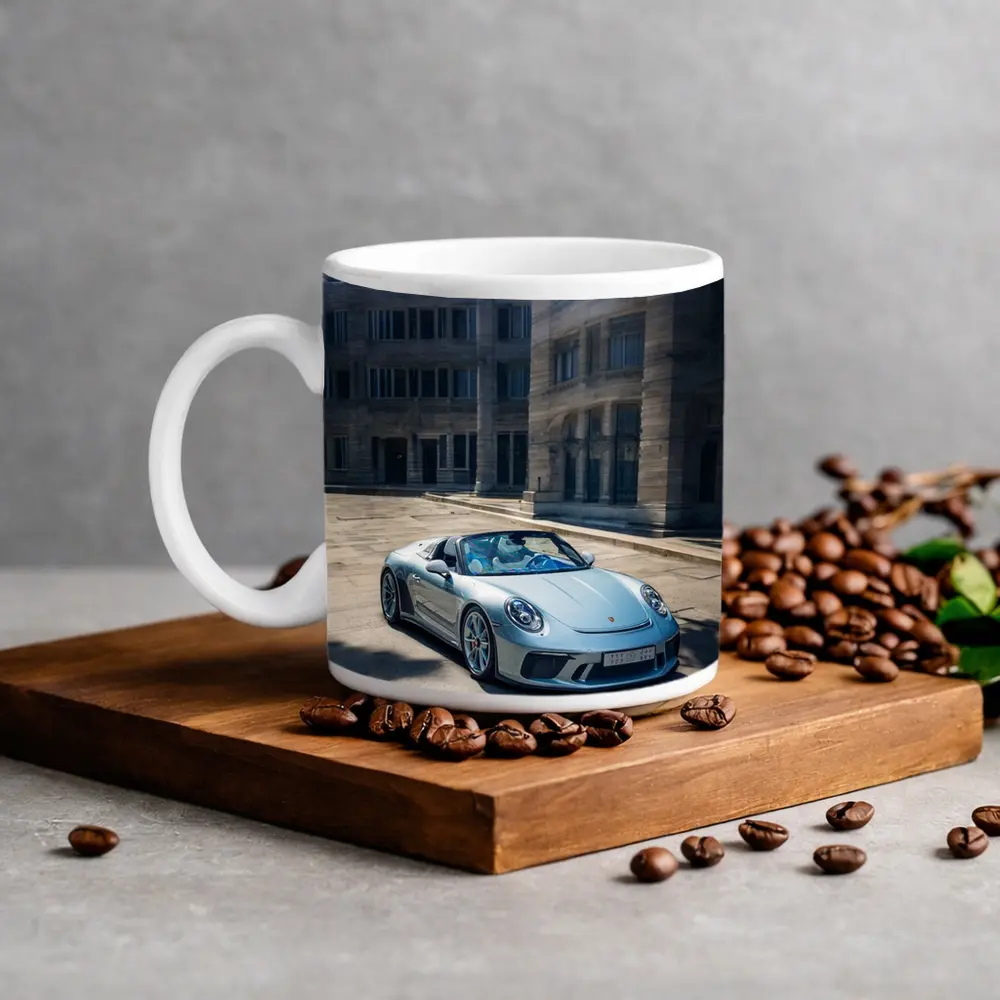 Porsche 911 Speedster Silver Urban Architecture – Mugs