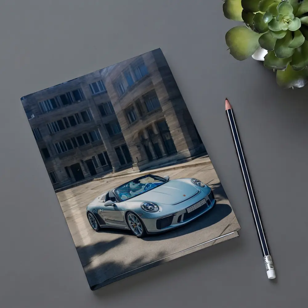 Porsche 911 Speedster Silver Urban Architecture – Notebooks