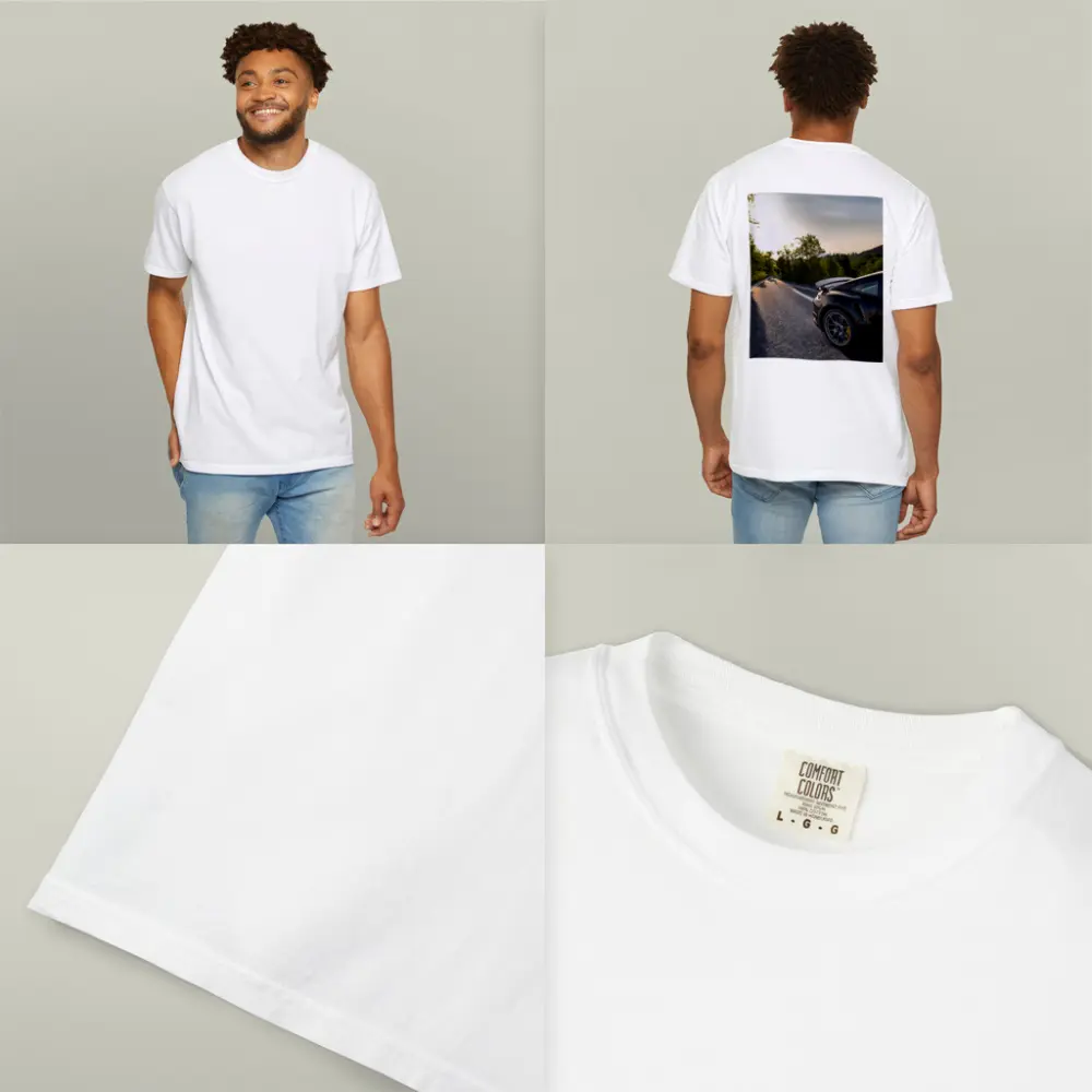 Porsche 911 Black Driving Winding Forest Road – T-Shirts