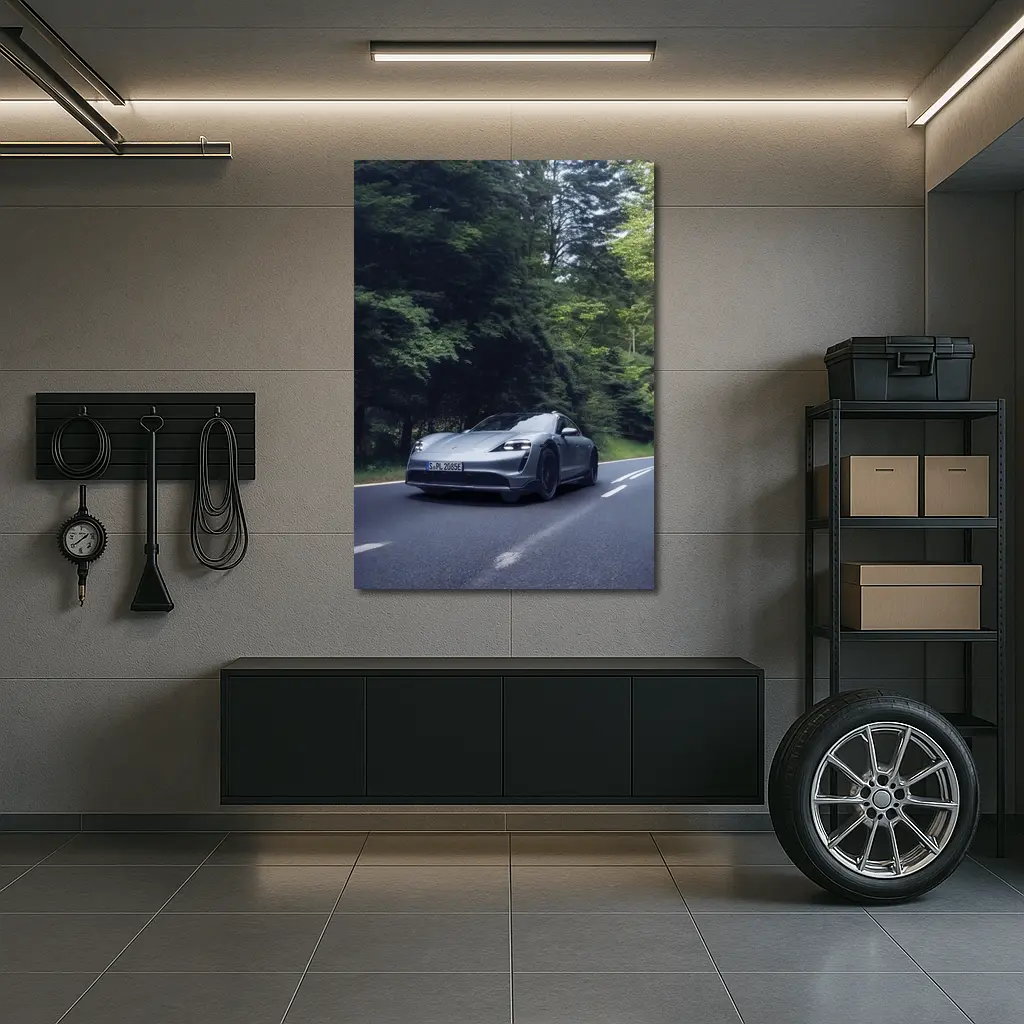 Porsche Taycan Cross Turismo Forest Road Drive – Wall Art