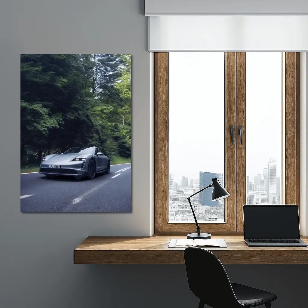 Porsche Taycan Cross Turismo Forest Road Drive – Wall Art