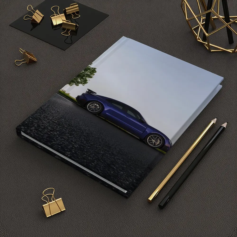 Porsche Taycan Blue Side Profile Road – Notebooks