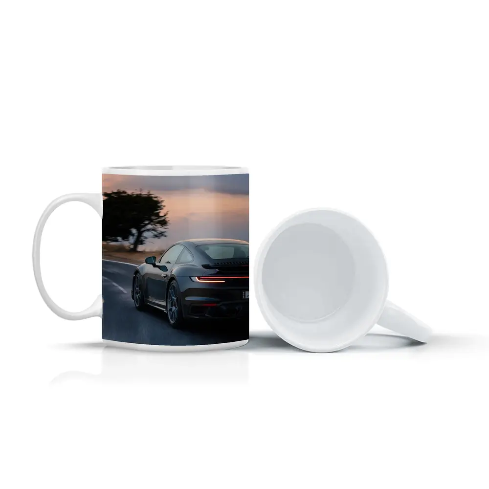 Porsche 911 Turbo Black Road Dusk Drive – Mugs