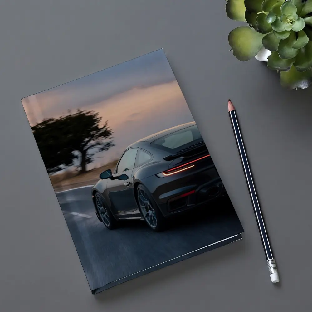 Porsche 911 Turbo Black Road Dusk Drive – Notebooks