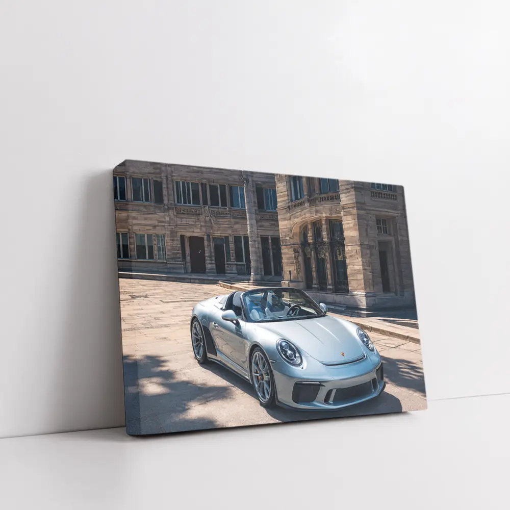 Porsche 911 Speedster Front Historic Building – Wall Art