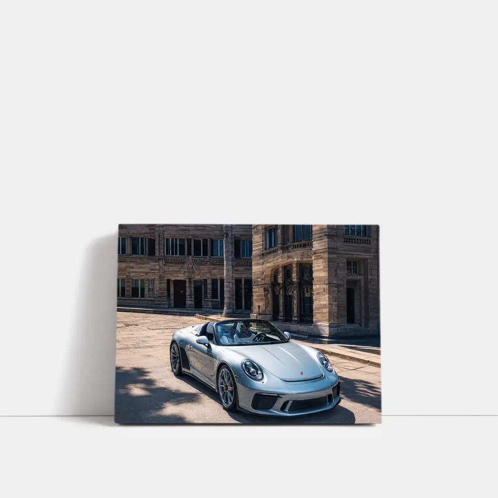 Porsche 911 Speedster Front Historic Building – Wall Art