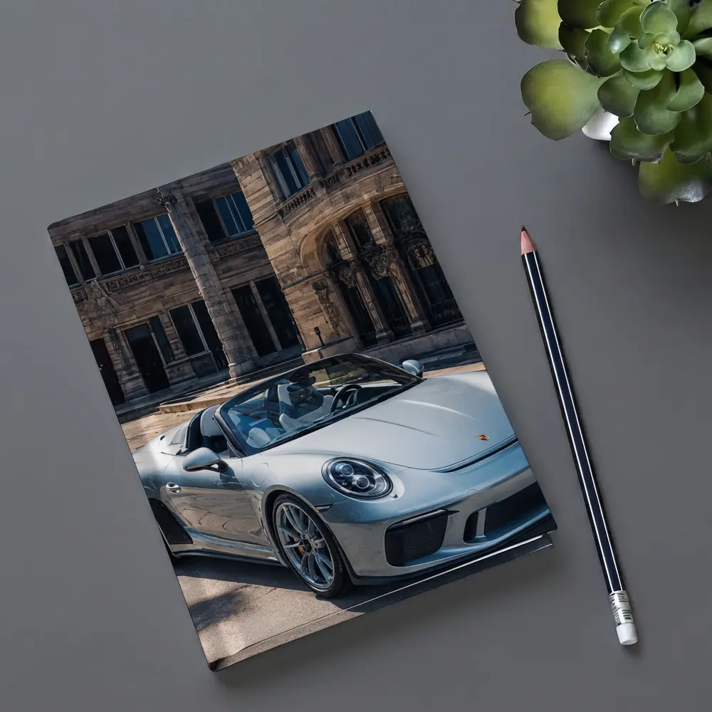 Porsche 911 Speedster Front Historic Building – Notebooks
