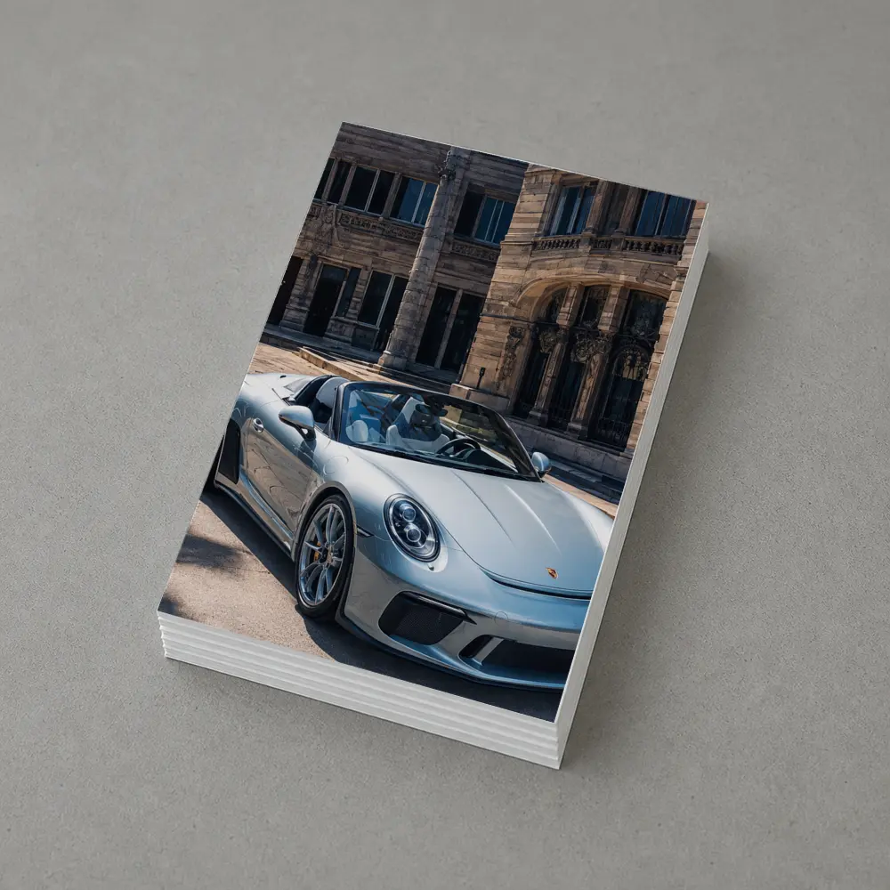 Porsche 911 Speedster Front Historic Building – Postcards