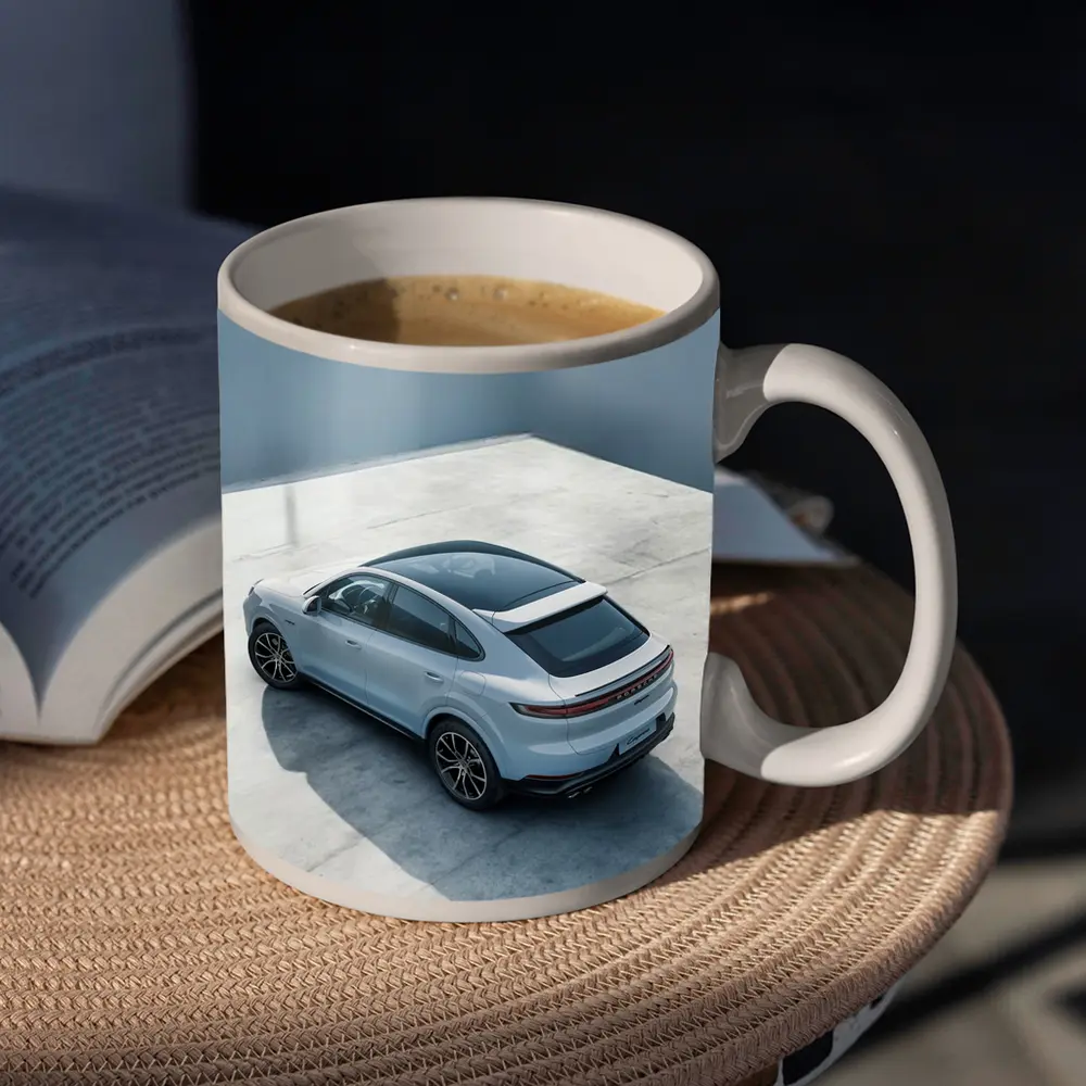 Porsche Cayenne Coupe Light Blue Studio – Mugs