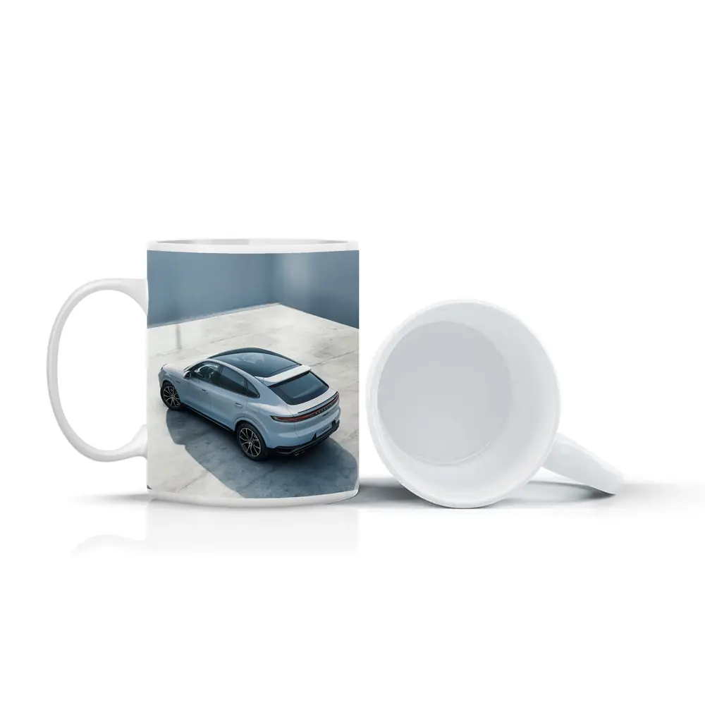Porsche Cayenne Coupe Light Blue Studio – Mugs