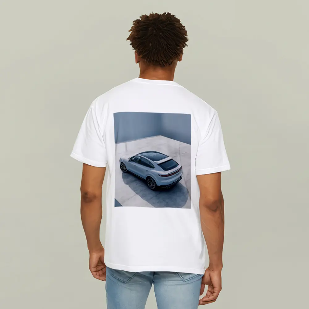 Porsche Cayenne Coupe Light Blue Studio – T-Shirts