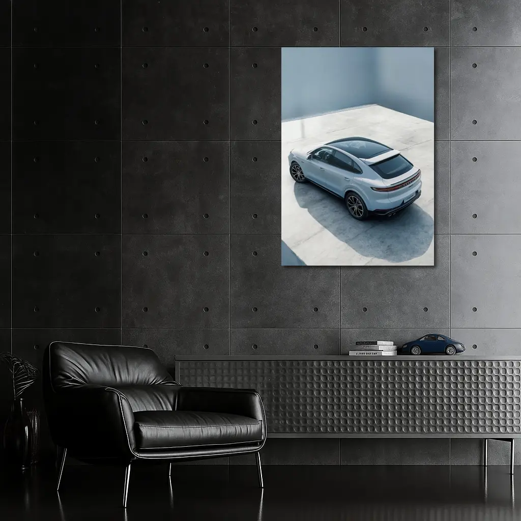 Porsche Cayenne Coupe Light Blue Studio – Wall Art