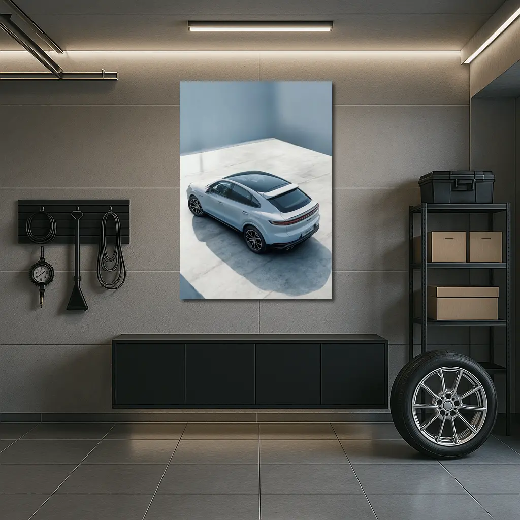 Porsche Cayenne Coupe Light Blue Studio – Wall Art