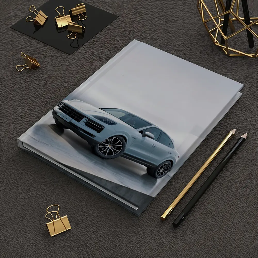 Porsche Cayenne White Studio Minimal Background – Notebooks