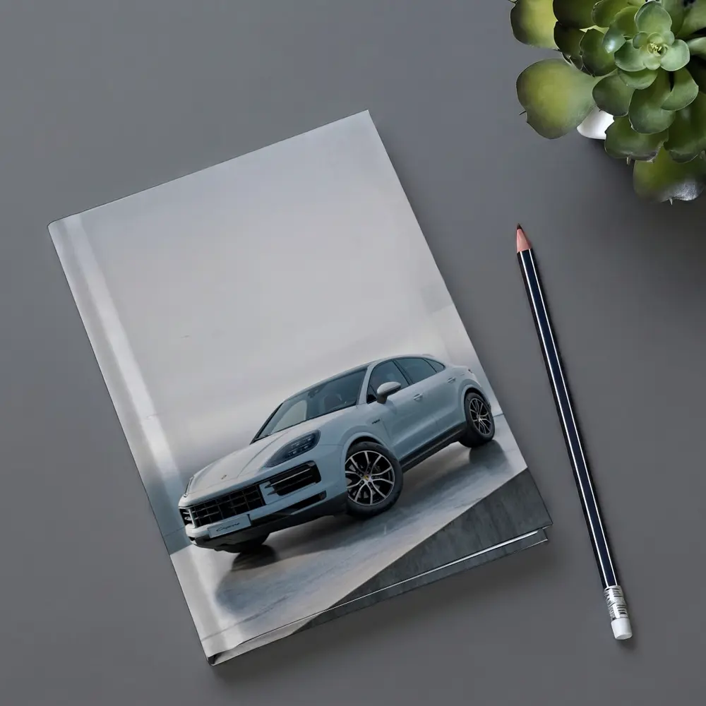 Porsche Cayenne White Studio Minimal Background – Notebooks