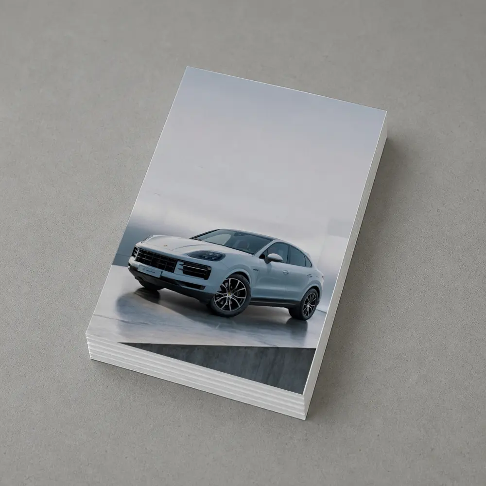 Porsche Cayenne White Studio Minimal Background – Postcards