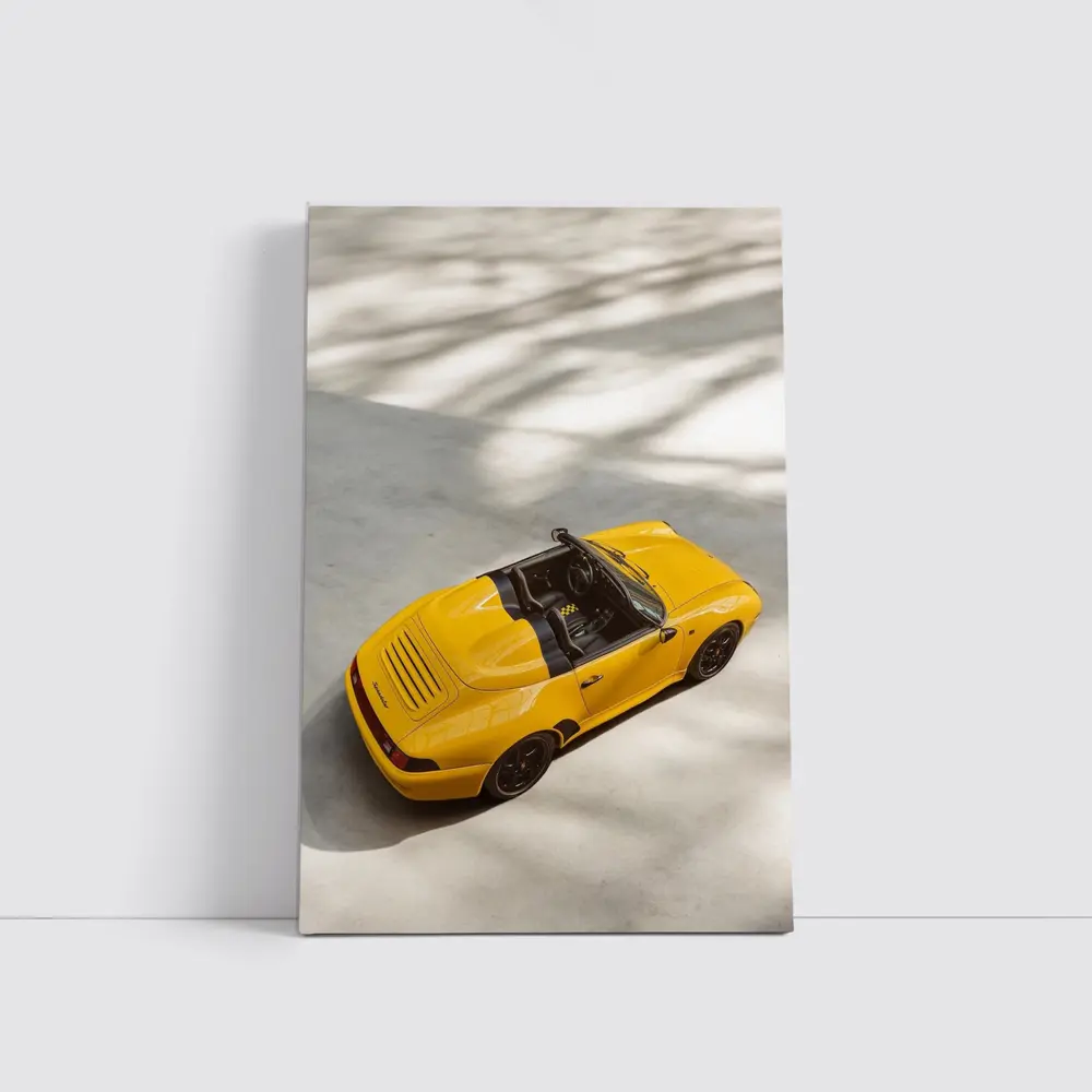 Porsche 911 Speedster Yellow Open Top View – Wall Art