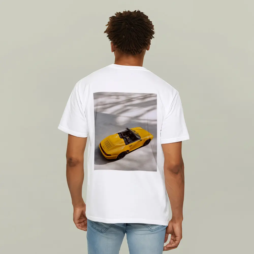 Porsche 911 Speedster Yellow Open Top View – T-Shirts
