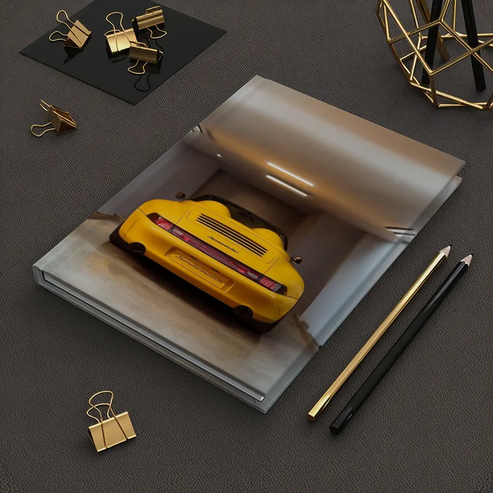 Porsche 911 Speedster Yellow Garage Interior – Notebooks