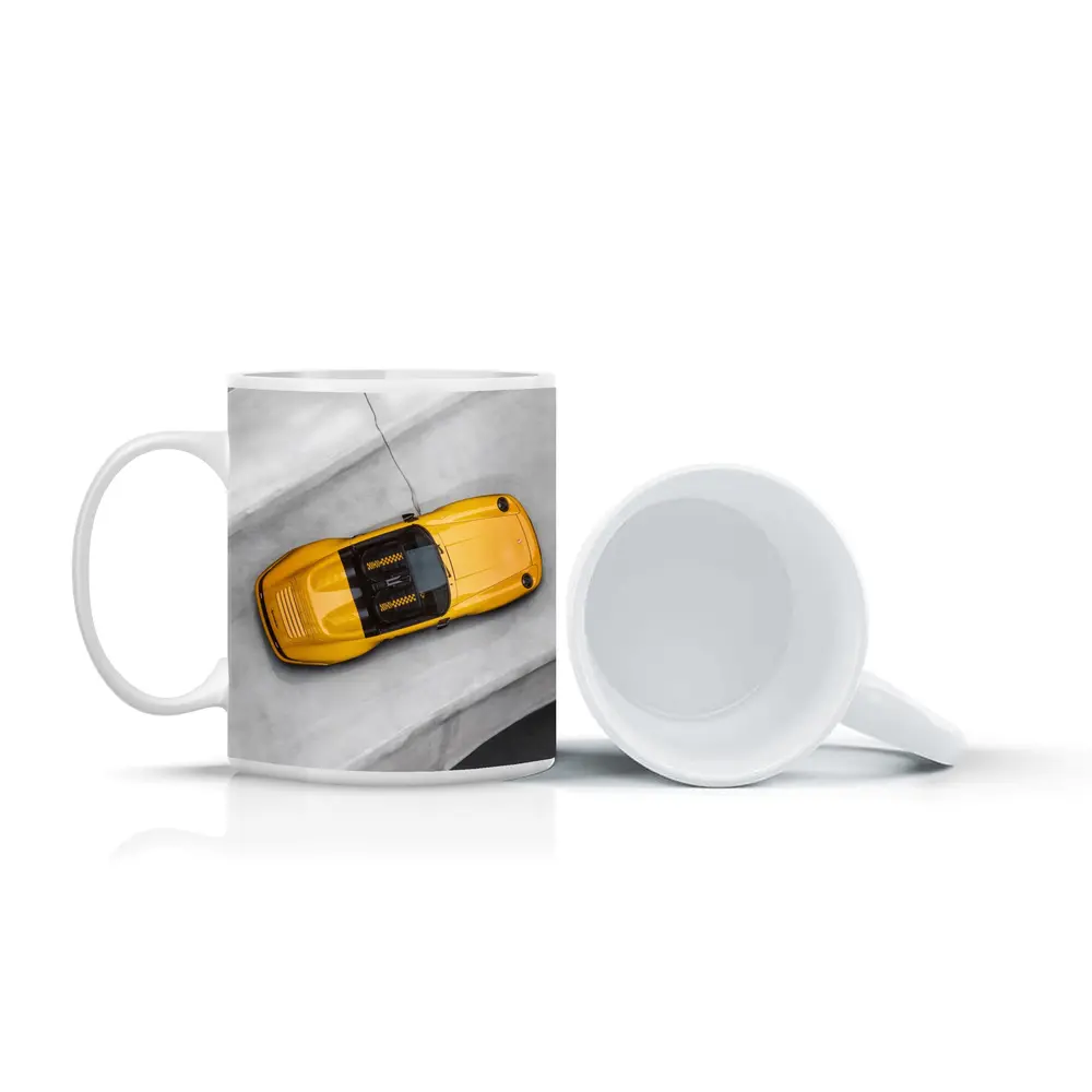Porsche 911 Speedster Yellow Aerial Concrete – Mugs