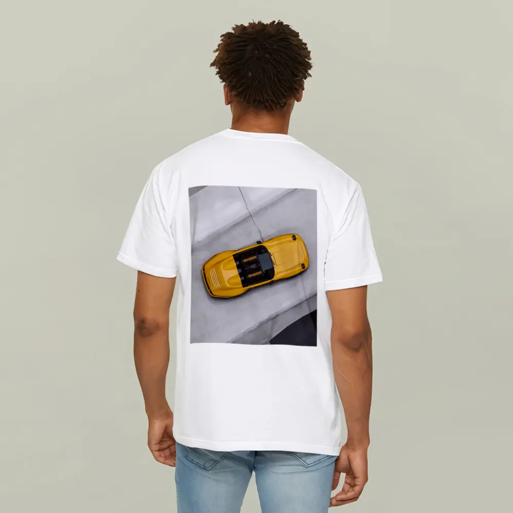 Porsche 911 Speedster Yellow Aerial Concrete – T-Shirts