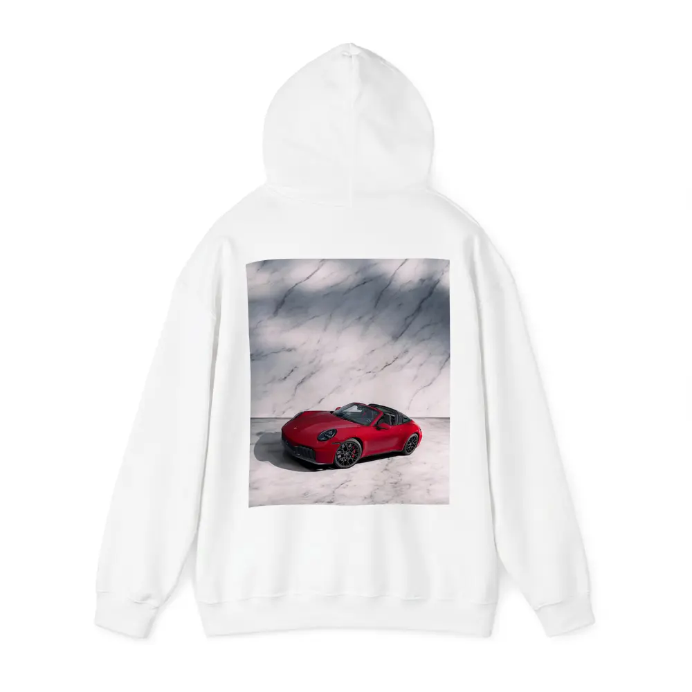 Porsche 911 Targa Red on Marble – Hoodies