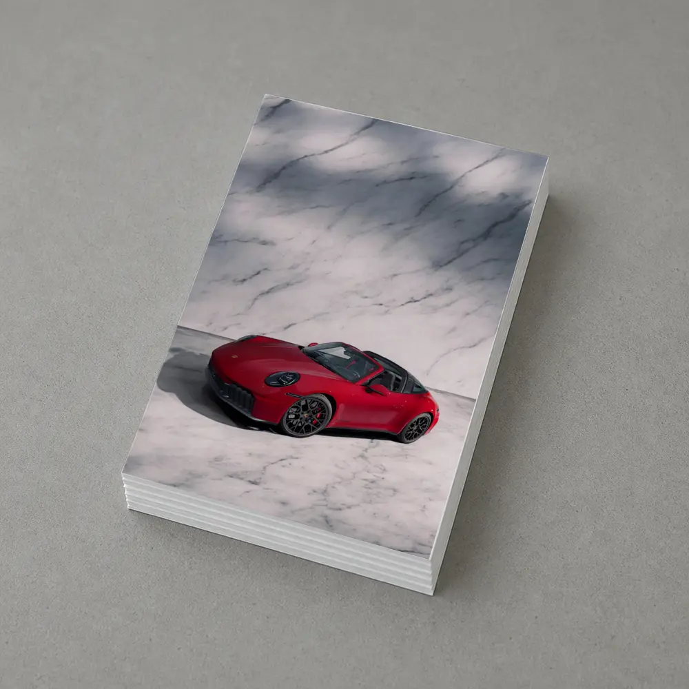 Porsche 911 Targa Red on Marble – Postcards