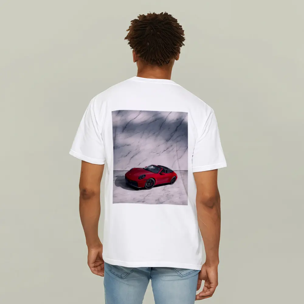 Porsche 911 Targa Red on Marble – T-Shirts