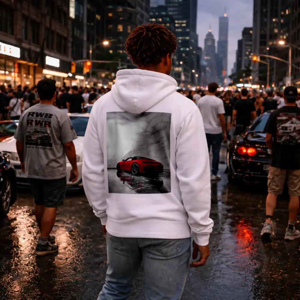Red Porsche 911 Targa Marble Studio – Hoodies