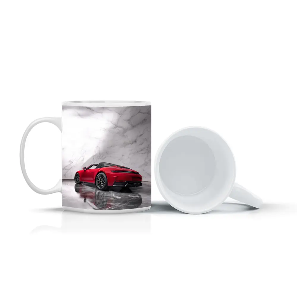 Red Porsche 911 Targa Marble Studio – Mugs