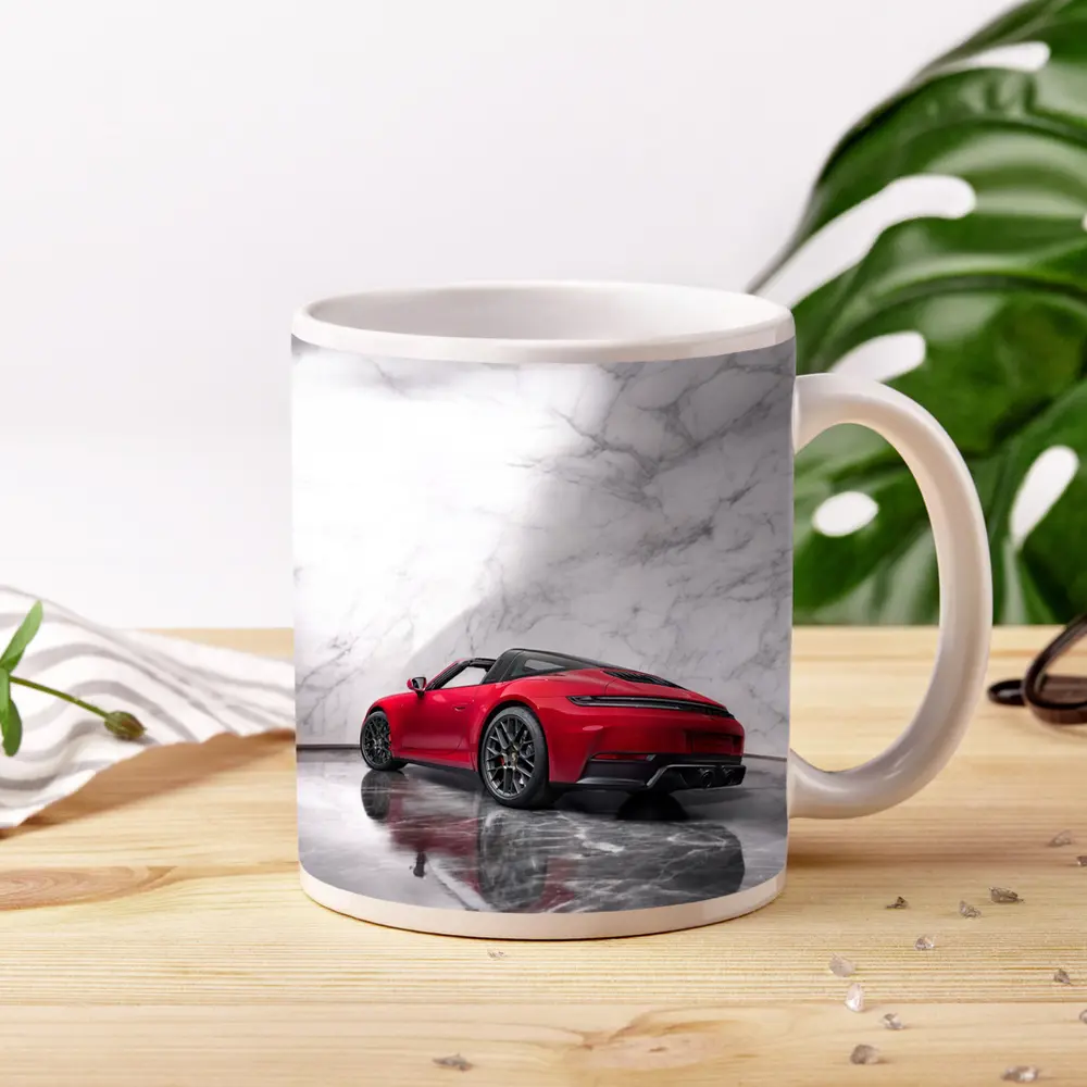 Red Porsche 911 Targa Marble Studio – Mugs