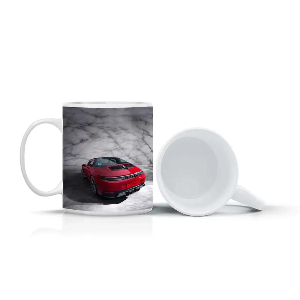 Porsche 911 Targa Red Marble Studio – Mugs