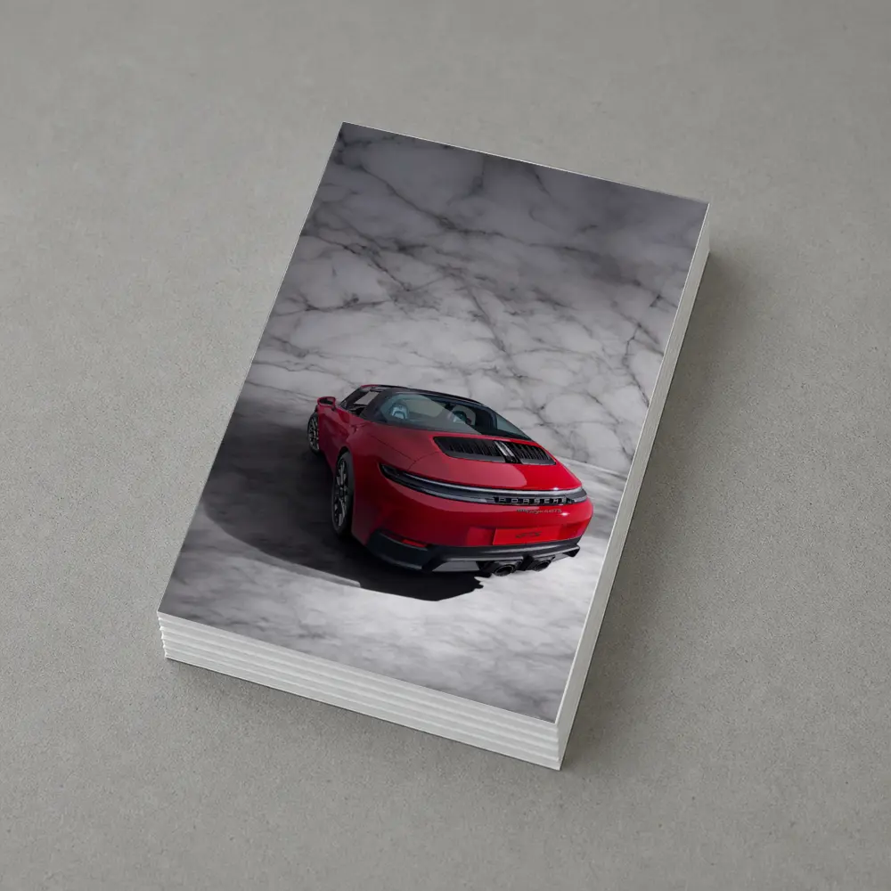 Porsche 911 Targa Red Marble Studio – Postcards