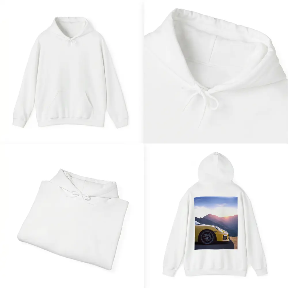 Yellow Porsche 911 GT2 Mountain Sunset – Hoodies