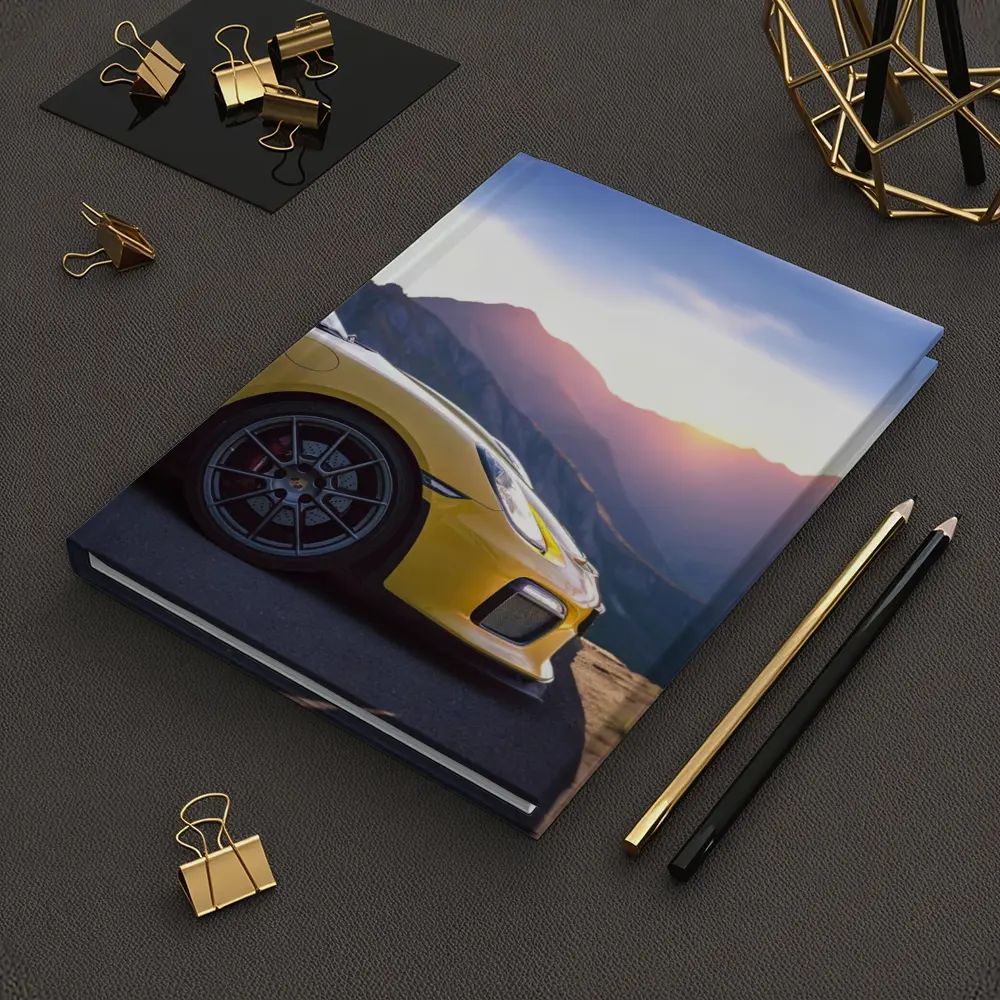 Yellow Porsche 911 GT2 Mountain Sunset – Notebooks