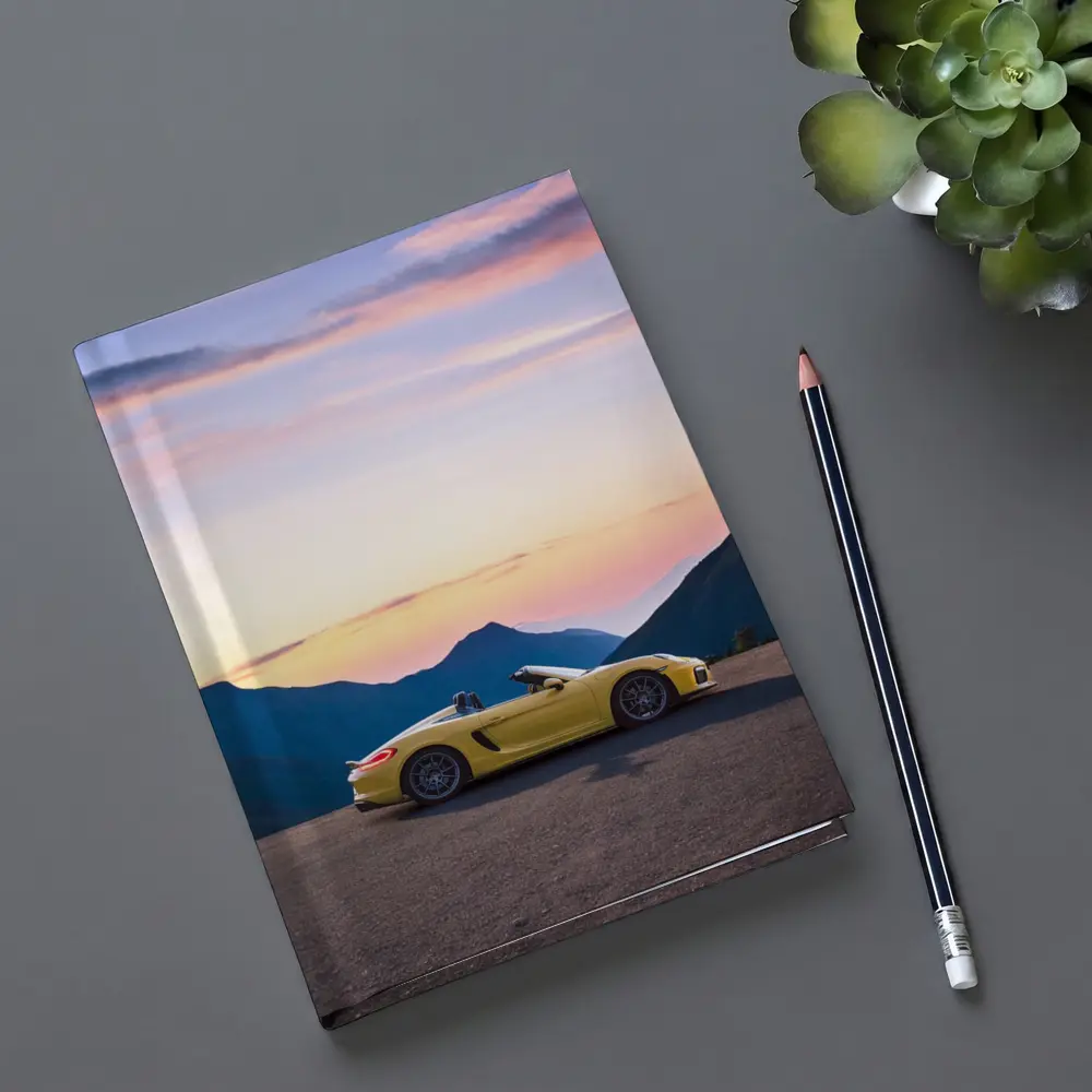 Porsche Boxster Spyder Yellow Mountain Sunset – Notebooks