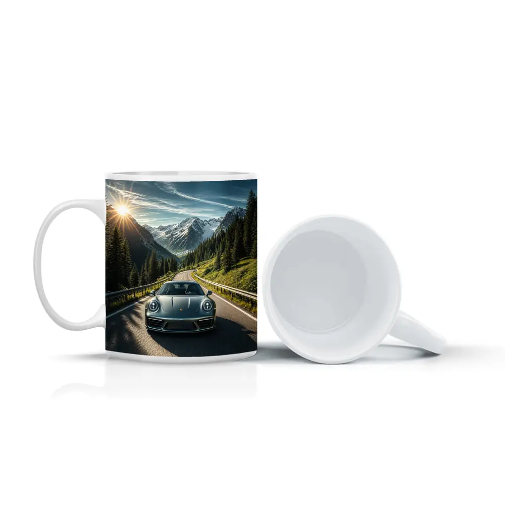 Porsche 911 on Scenic Mountain Road – Mugs