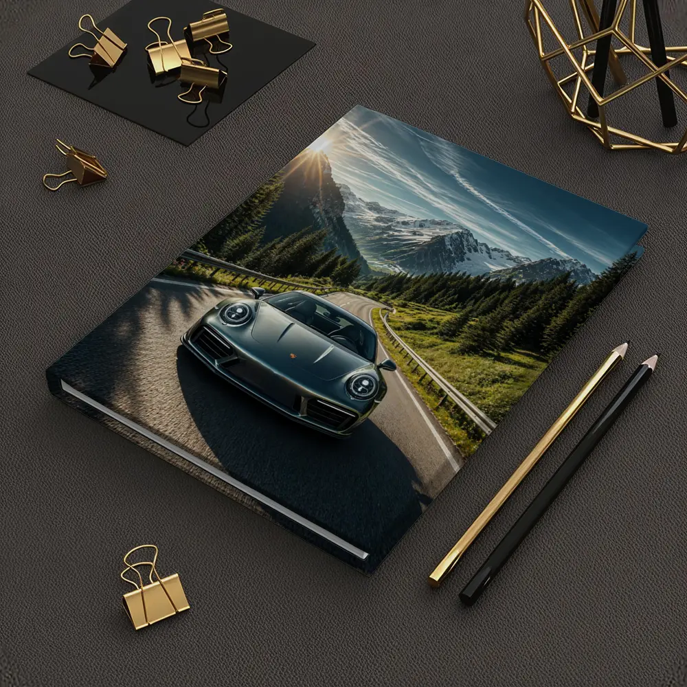 Porsche 911 on Scenic Mountain Road – Notebooks