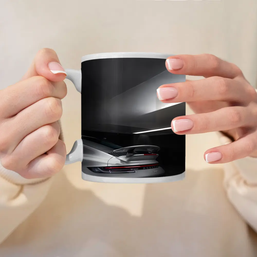 Porsche 911 Rear Spoiler Dark Garage – Mugs