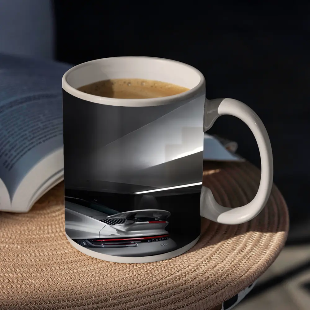 Porsche 911 Rear Spoiler Dark Garage – Mugs