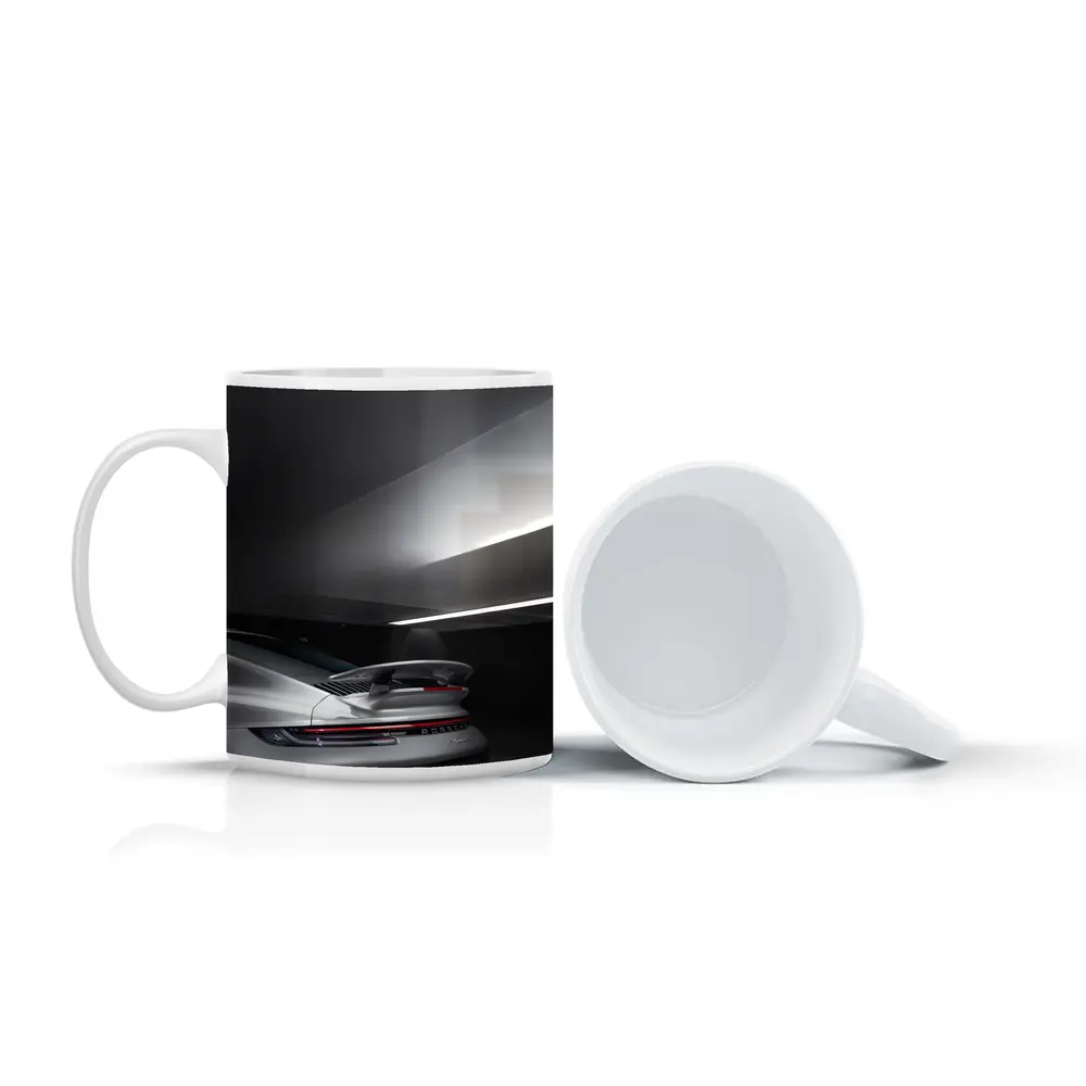 Porsche 911 Rear Spoiler Dark Garage – Mugs