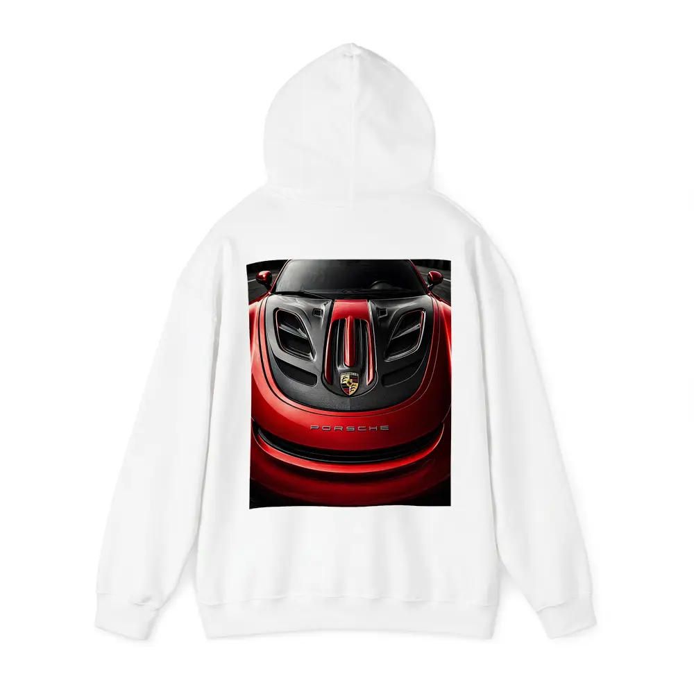 Porsche 911 Red Carbon Hood Close Up – Hoodies