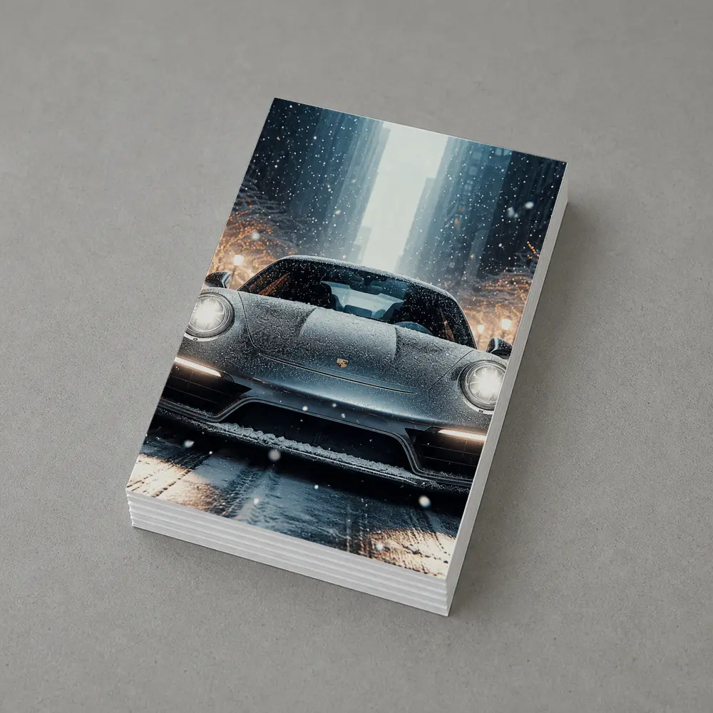 Porsche 911 Turbo Snowy City Street – Postcards