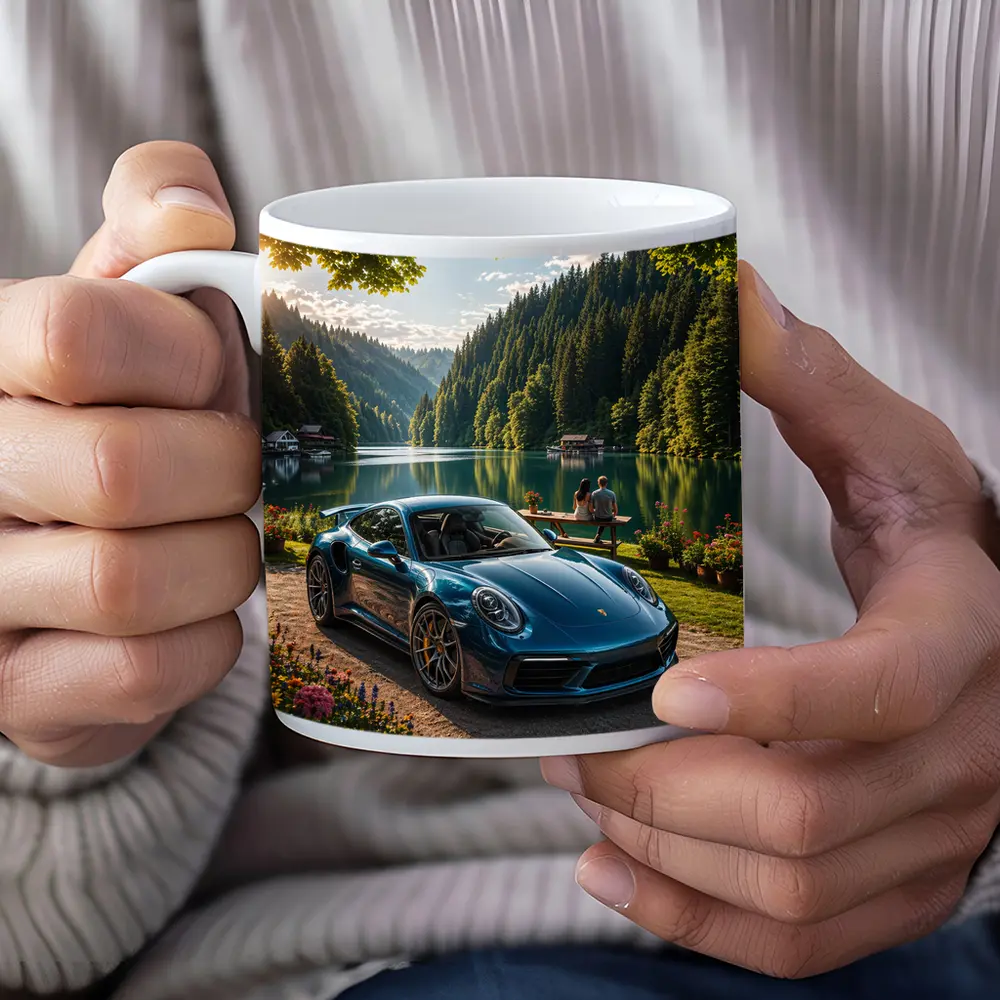 Porsche 911 Turbo S Blue Lake Forest – Mugs