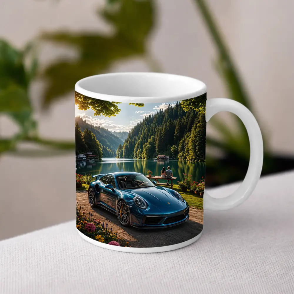 Porsche 911 Turbo S Blue Lake Forest – Mugs
