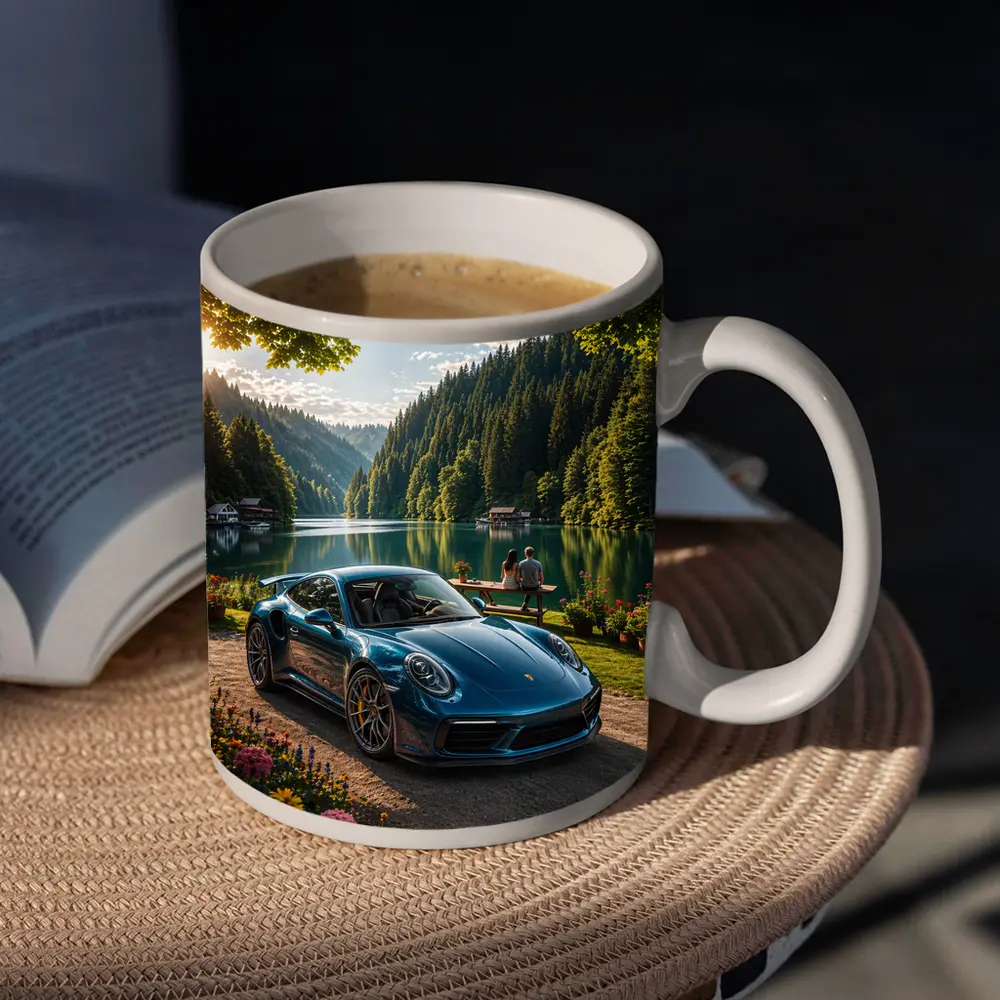 Porsche 911 Turbo S Blue Lake Forest – Mugs